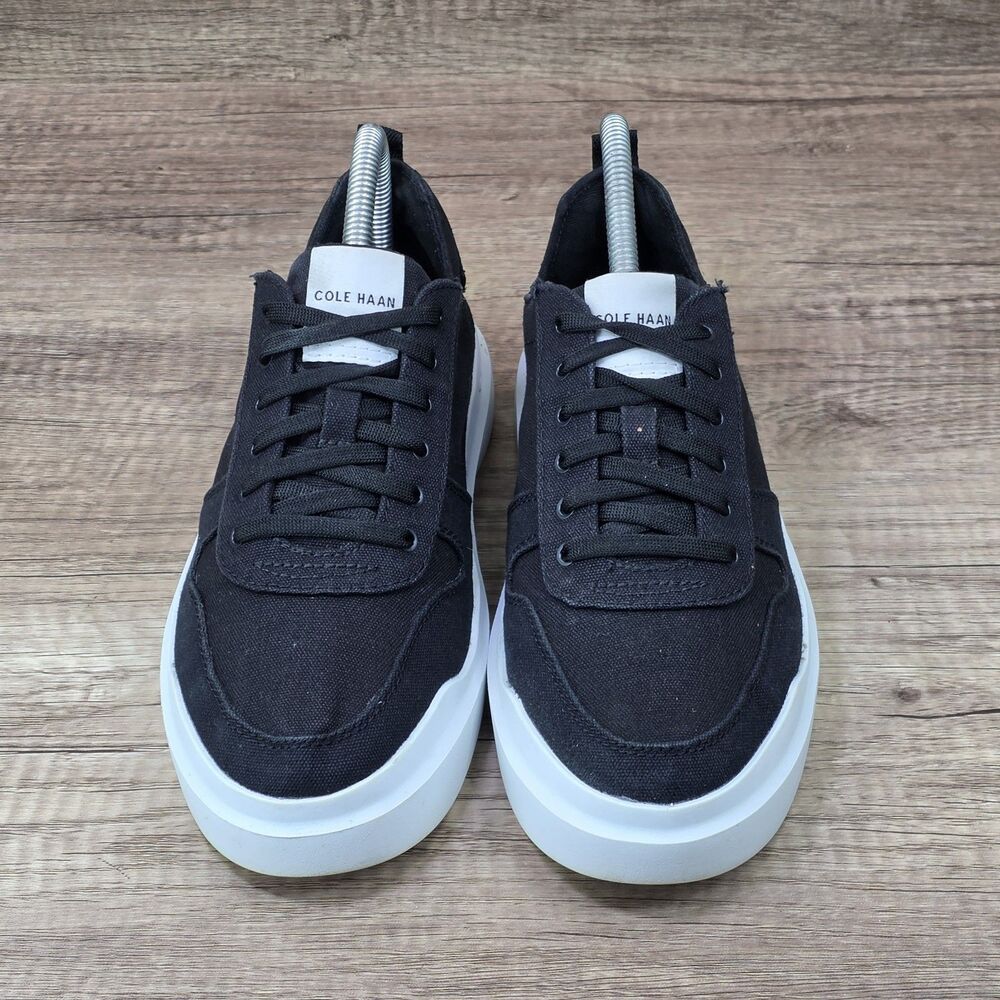 Cole Haan Grandpro Rally Canvas Court Women's Size 8B Black Lace Up Shoes W23234 - Picture 2 of 10
